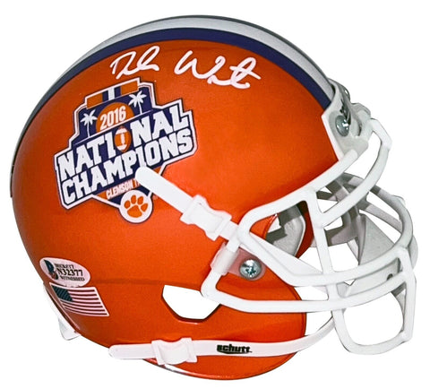 DESHAUN WATSON SIGNED CLEMSON TIGERS 2016 NATIONAL CHAMPIONS MINI HELMET BECKETT