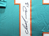 MIAMI DOLPHINS DAN MARINO AUTOGRAPHED FRAMED TEAL JERSEY BECKETT BAS 230180