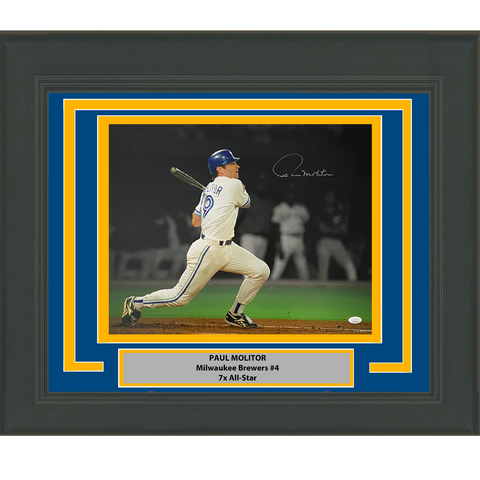 Framed Autographed/Signed Paul Molitor Milwaukee Brewers 16x20 Photo JSA COA