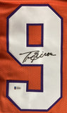 Travis Etienne Signed Custom Orange College Football Jersey BAS