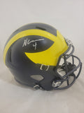 NICO COLLINS SIGNED MICHIGAN WOLVERINES F/S SPEED REPLICA HELMET BECKETT QR