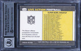 Giants Phil Simms Signed 1987 Fleer Team Action #86 Card Auto Grade 10! BAS Slab