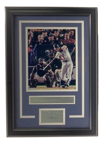 Derek Jeter Framed 8x10 Yankees Mr November Photo w/Laser Engraved Signature