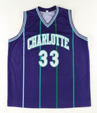 Alonzo Mourning Signed Charlotte Hornets Jersey (JSA) 7xNBA All-Star Center