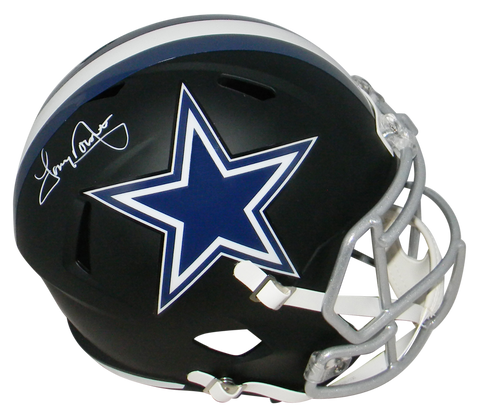 TONY DORSETT SIGNED DALLAS COWBOYS FLAT BLACK FULL SIZE SPEED HELMET BECKETT