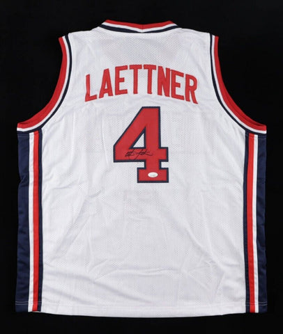 Christian Laettner Signed Team USA Dream Team Jersey (JSA) 1992 Gold Medalists