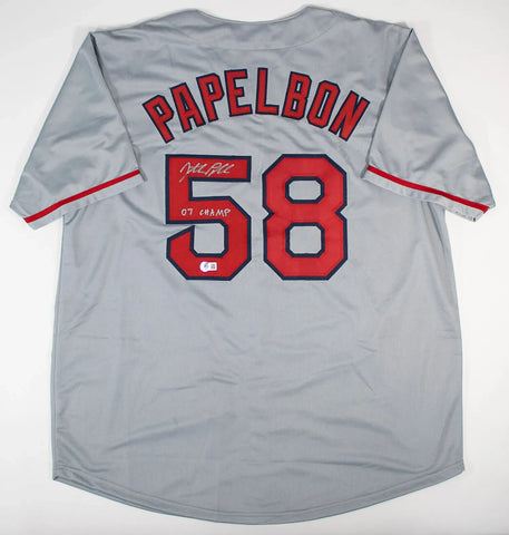 Jonathan Papelbon Signed Boston Red Sox Jersey (Beckett) 2007 World Series Champ