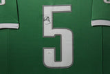 DONOVAN MCNABB (Eagles green TOWER) Signed Autographed Framed Jersey JSA