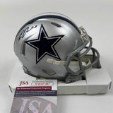 Autographed/Signed Rico Dowdle Dallas Cowboys Mini Football Helmet JSA COA