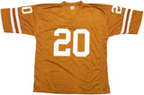 TEXAS LONGHORNS EARL CAMPBELL AUTOGRAPHED ORANGE JERSEY "HT 77" JSA 228966