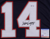 Steve Grogan Signed New England Patriots Jersey (PSA COA) Super Bowl XX Q.B