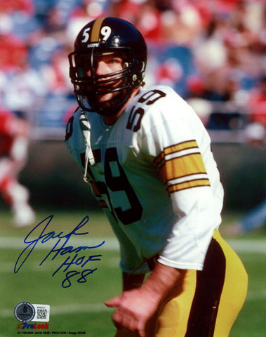 Jack Ham Autographed Pittsburgh Steelers 8x10 Photo HOF Beckett 45558