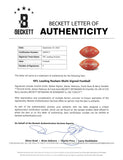 NFL Leading Rushers (5) Payton Smith Sanders Signed Official Nfl Football BAS 5