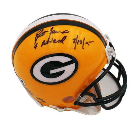 Brett Favre Signed Green Bay Packers Mini Helmet - #4 Retired 7/18/15 - LE of 44