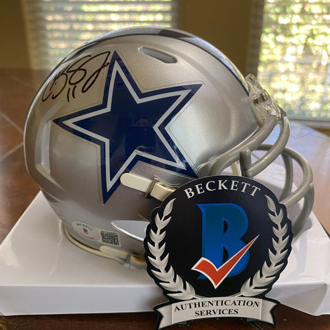 Cole Beasley Autographed Signed Dallas Cowboys Mini Helmet Beckett