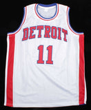 Isiah Thomas Signed Detroit Pistons White Jersey (JSA COA) 12xNBA All Star Guard