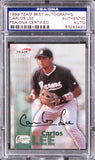 White Sox Carlos Lee Authentic Signed 1999 Team Best Autographs Card PSA Slab
