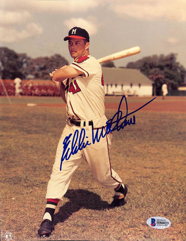 Braves Eddie Mathews Authentic Signed 8x10 Photo Autographed BAS 1