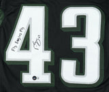 Darren Sproles Signed Philadelphia Eagles Jersey Insc "Fly Eagles Fly" (Beckett)