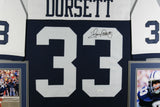 TONY DORSETT (Cowboys throwback SKYLINE) Signed Autographed Framed Jersey JSA