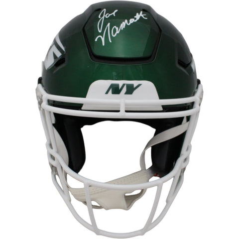 Joe Namath Autographed/Signed New York Jets 24 Speed Flex Helmet Beckett 48609