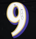 Justin Tucker Autographed Black Pro Style Jersey - Beckett W Hologram *Black