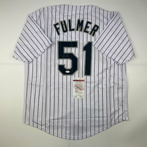 Autographed/Signed Carson Fulmer Chicago Pinstripe Baseball Jersey JSA COA