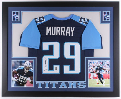 DeMarco Murray Signed Titans 35x43 Custom Framed Jersey (JSA COA & Murray Holo)