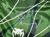 Belal Muhammad Signed Custom Green MMA Fight Trunks BAS