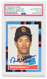 Roberto Alomar Signed Padres 1988 Donruss Rookie Card #34 - (PSA Encapsulated)