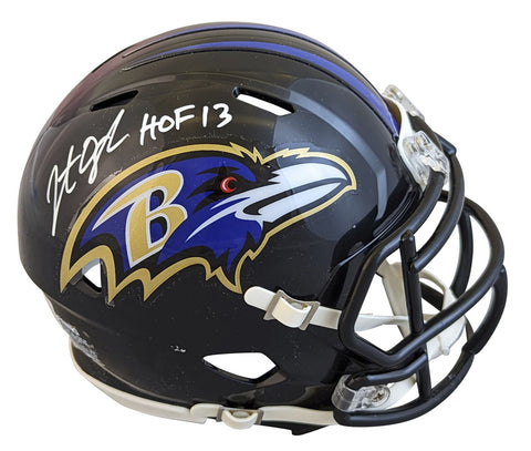 Ravens Jonathan Ogden "HOF 13" Authentic Signed Speed Mini Helmet BAS Witnessed