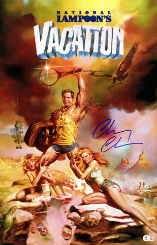 CHEVY CHASE AUTOGRAPHED 40X27 VACATION MOVIE POSTER GRISWOLD BECKETT 233725