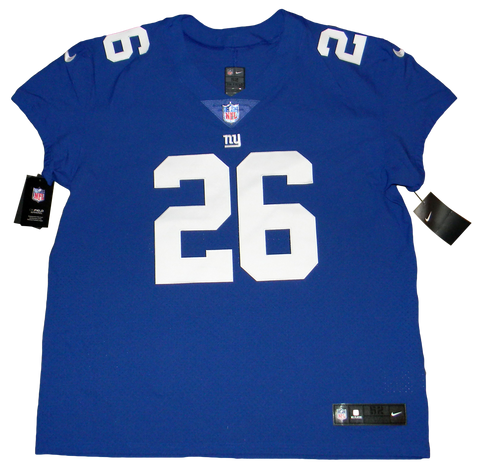 SAQUON BARKLEY SIGNED NEW YORK GIANTS NIKE ELITE AUTHENTIC JERSEY W/ 2018 OROY