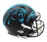Steve Smith Sr Signed Panthers Speed Authentic Alternate Black Helmet - Insc