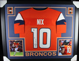 BO NIX (Broncos orange SKYLINE) Signed Autograph Framed Jersey Beckett