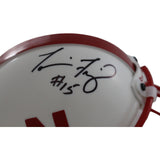 Tommie Frazier Signed Nebraska Cornhuskers VSR4 Mini Helmet BAS 44224