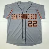 Autographed/Signed Jack Clark The Ripper San Francisco Grey Jersey JSA COA Auto