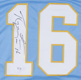 Ryan Leaf Signed Chargers Jersey (PSA COA) San Diego's 1998 #2 Overall Draft Pck