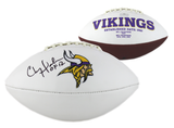 Chris Doleman Signed Minnesota Vikings Embroidered NFL Football - "HOF 12"