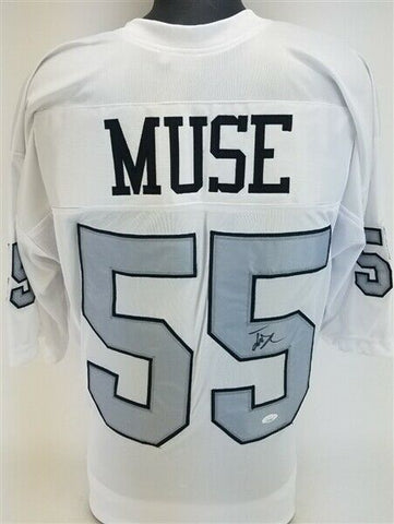 Tanner Muse Signed Las Vegas Raiders Jersey (JSA COA) 2020 3rd Rd. Pk. / Clemson