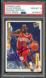 1996 Fleer Ultra Gold #G-270 Allen Iverson RC On Card PSA/DNA Auto GEM MINT 10