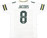 GREEN BAY PACKERS JOSH JACOBS AUTOGRAPHED WHITE JERSEY BECKETT WITNESS 229522