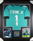 TRAVIS ETIENNE (Jaguars teal TOWER) Signed Autographed Framed Jersey Beckett