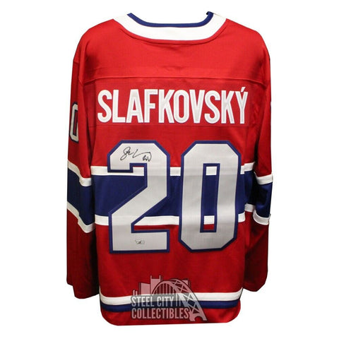 Juraj Slafkovsky Autographed Montreal Fanatics Hockey Jersey - Fanatics