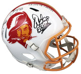 Buccaneers (3) Sapp, Alstott, Brooks Signed TB F/S Speed Rep Helmet BAS Witness