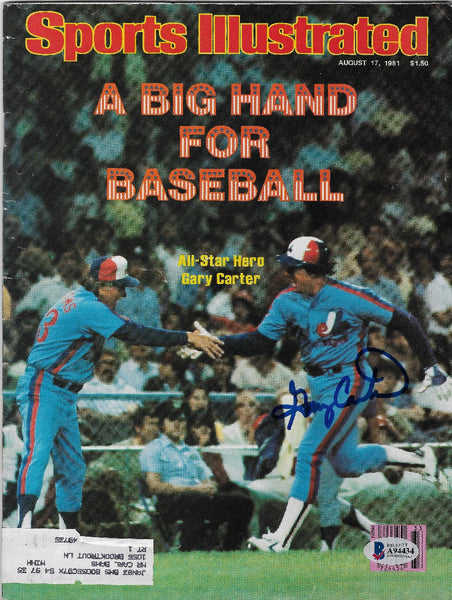 Gary Carter Autographed Montreal Expos Sports Illustrated 8/17/81 Beckett