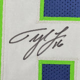 Autographed/Signed Tyler Lockett Seattle Blue Football Jersey JSA COA Auto