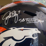 JOHN ELWAY AUTOGRAPHED DENVER BRONCOS FS REPLICA HELMET W/SB XXXIII CHAMPS