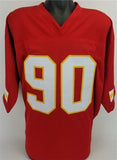 Neil Smith Signed Kansas City Chiefs Jersey (JSA COA) 6xPro Bowl Defensive End