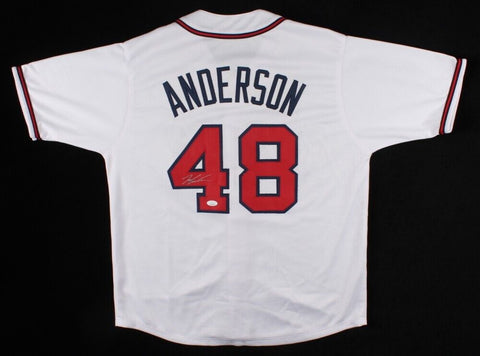 Ian Anderson Signed Braves White Jersey (JSA COA) Atlanta 2021 Rookie Pitcher